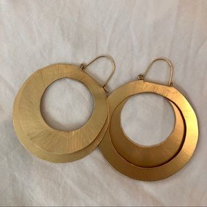 Large gold hoop earrings - worn once